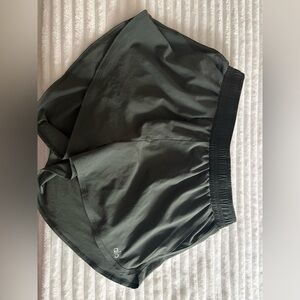 Alo Dark Olive Athletic Shorts with Elastic Waistband
